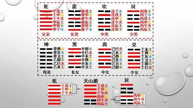 六爻装卦纳甲法_六爻八卦装五行纳甲_八卦纳甲五行属性